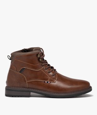 Boots homme unies à lacets et à zip style casual vue2 - GEMO (CASUAL) - GEMO