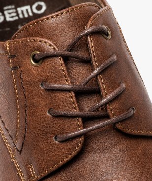 Derbies homme avec un œillet métallique et surpiqûres vue6 - GEMO (CASUAL) - GEMO