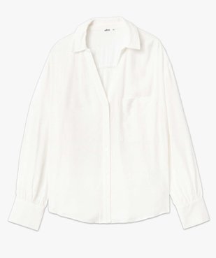Chemise femme à manches longues en viscose texturée vue4 - GEMO(FEMME PAP) - GEMO