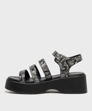 Sandales multibrides à semelle plateforme femme vue3 - 5 MILES - GEMO