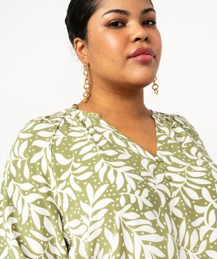 Blouse imprimée à manches 3/4 femme grande taille vue3 - GEMO 4G GT - GEMO