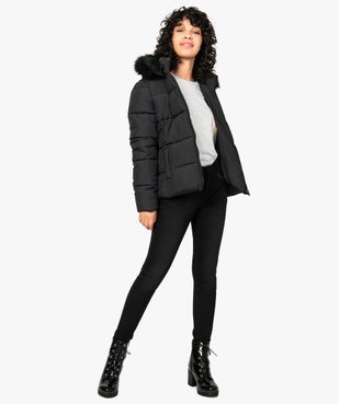 Doudoune femme à capuche duveteuse vue5 - GEMO(FEMME PAP) - GEMO
