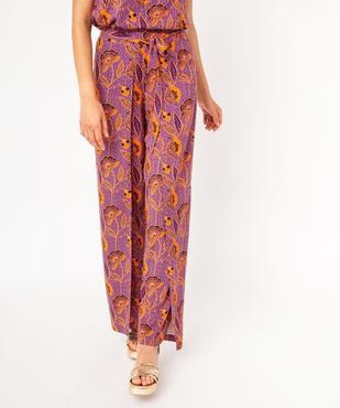 Pantalon large et fluide à motifs femme vue3 - GEMO(FEMME PAP) - GEMO