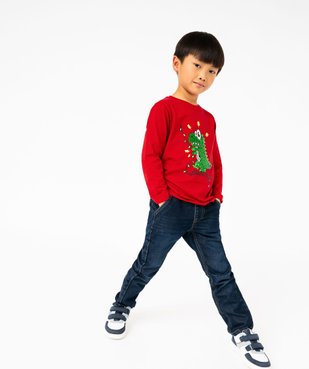 Tee-shirt à manches longues spécial Noël avec sequins magiques garçon vue5 - GEMO (ENFANT) - GEMO