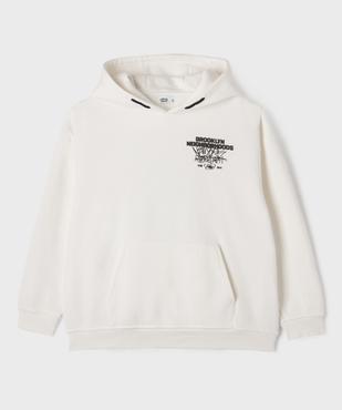 Sweat à capuche avec inscriptions urbaines garçon vue5 - GEMO 4G GARCON - GEMO