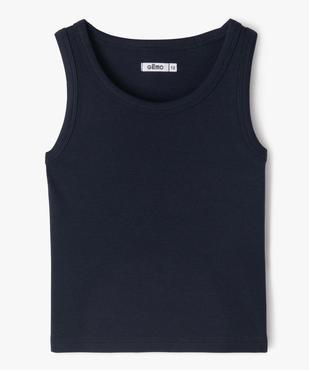 Débardeur en maille côtelée coupe courte fille vue1 - GEMO 4G FILLE - GEMO