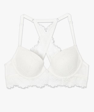 Soutien-gorge femme en dentelle avec dos croisé vue4 - GEMO(HOMWR FEM) - GEMO
