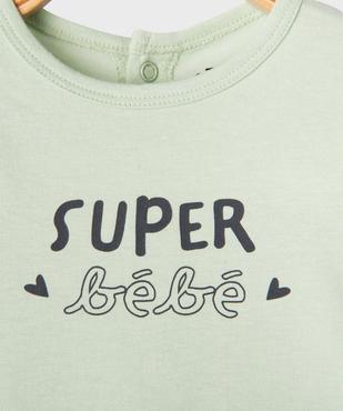 Pyjama en coton avec motif poitrine bébé fille vue2 - GEMO(BB COUCHE) - GEMO