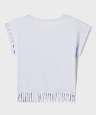 Tee-shirt manches courtes avec franges fille vue5 - GEMO 4G FILLE - GEMO