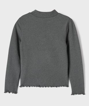 Tee-shirt manches longues chaud finitions froncées fille vue3 - GEMO (ENFANT) - GEMO