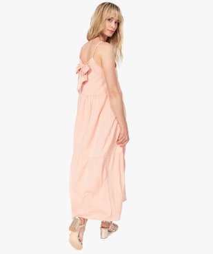 Robe femme à fines bretelles et volant dans de dos vue1 - GEMO(FEMME PAP) - GEMO