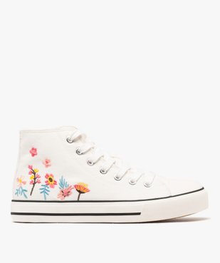 Baskets montantes en toile brodée avec bout recouvert femme vue2 - FOLLOW ME G4G - GEMO