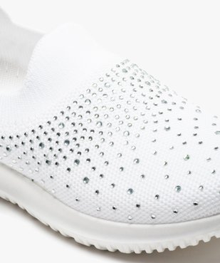 Baskets fille running unies à strass et sans lacets  vue6 - GEMO (ENFANT) - GEMO