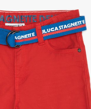 Bermuda garçon avec ceinture double boucle – Lulu Castagnette vue3 - LULUCASTAGNETTE - GEMO