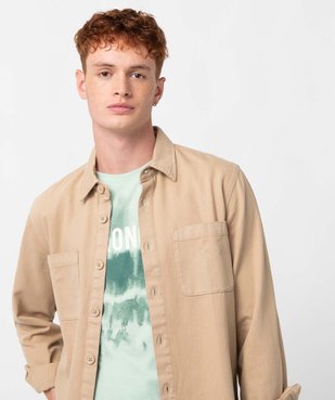 Tee-shirt homme effet tie and dye avec inscription vue6 - GEMO (HOMME) - GEMO