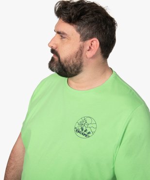 Tee-shirt homme grande taille avec macaron fantaisie vue2 - GEMO (G TAILLE) - GEMO