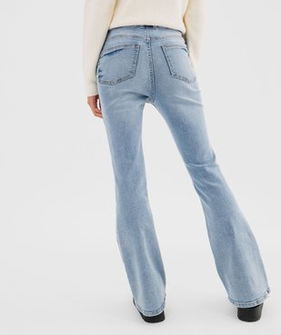 Jean bootcut taille haute en denim stretch femme vue4 - GEMO 4G FEMME - GEMO