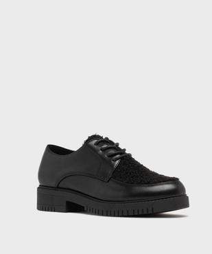 Derbies multimatière à semelle crantée femme vue3 - FOLLOW ME - GEMO