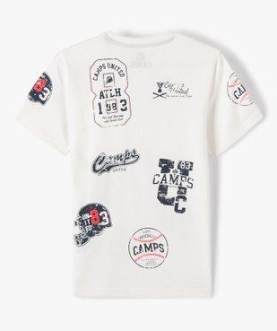 Tee-shirt garçon avec motifs base-ball - Camps United vue4 - CAMPS UNITED - GEMO