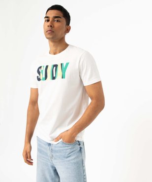Tee-shirt homme imprimé à manches courtes vue2 - GEMO (HOMME) - GEMO