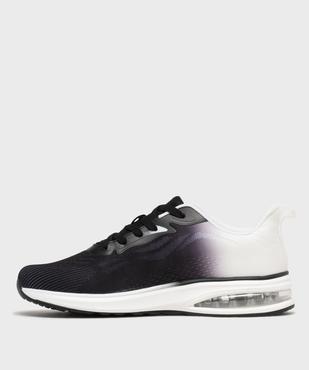 Baskets en toile bicolores avec semelle à bulle d’air homme - 5 Miles vue3 - 5 MILES - GEMO