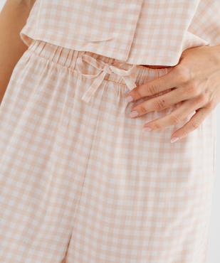 Bas de pyjama en viscose fluide imprimée femme vue2 - GEMO 4G FEMME - GEMO