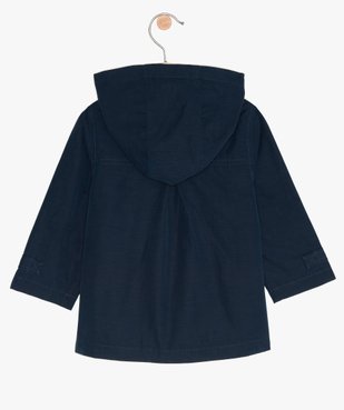 Manteau bébé fille zippé, fin, à capuche et doublure imprimée vue4 - GEMO(BEBE DEBT) - GEMO