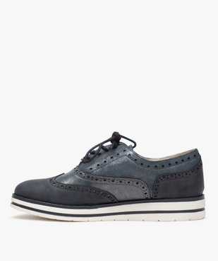 Derbies femme pailletés avec bout golf vue3 - GEMO (CASUAL) - GEMO