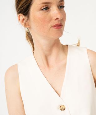 Gilet de costume fermeture trois boutons femme vue6 - GEMO(FEMME PAP) - GEMO