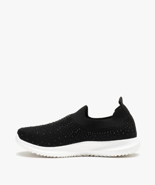 Baskets fille running unies à strass et sans lacets vue3 - GEMO (ENFANT) - GEMO