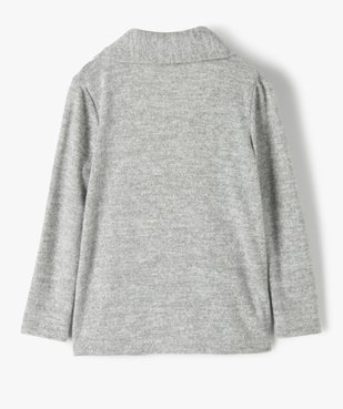 Gilet fluide porté ouvert fille en maille chinée vue3 - GEMO (ENFANT) - GEMO