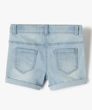 Short bébé fille en jean délavé vue3 - GEMO C4G BEBE - GEMO