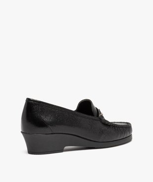 Mocassin confort avec dessus en cuir et bijou métallique femme vue4 - GEMO (CONFORT) - GEMO