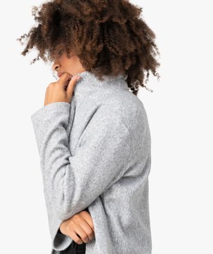 Manteau court femme en matière extensible chinée vue5 - GEMO(FEMME PAP) - GEMO
