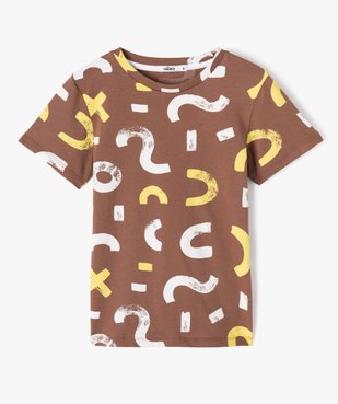 Tee-shirt manches courtes à motifs graphiques garçon vue1 - GEMO (ENFANT) - GEMO