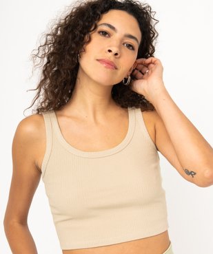 Débardeur court en maille côtelée femme vue5 - GEMO(FEMME PAP) - GEMO