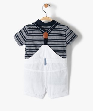 Ensemble bébé garçon 2 pièces salopette + polo vue4 - GEMO(BEBE DEBT) - GEMO