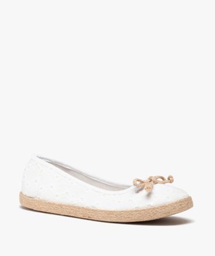 Ballerines femme en toile imprimée et semelle cordelette vue2 - GEMO (SPORTSWR) - GEMO