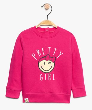 Sweat bébé fille en coton imprimé - SmileyWorld vue1 - SMILEY - GEMO