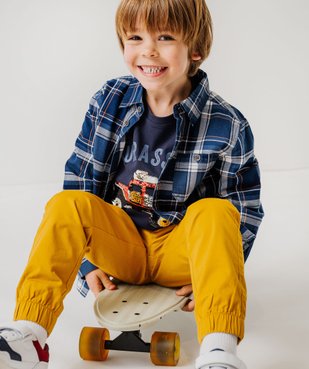 Pantalon jogger en toile garçon vue1 - GEMO (ENFANT) - GEMO