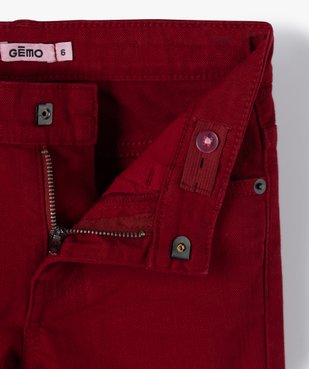 Pantalon garçon uni coupe Slim extensible vue2 - GEMO (ENFANT) - GEMO
