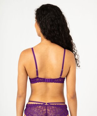 Soutien-gorge corbeille en dentelle avec liens femme vue2 - GEMO(HOMWR FEM) - GEMO