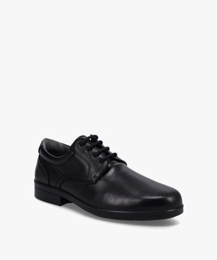 Derbies confort homme dessus cuir uni vue2 - LUISETTI - GEMO