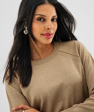 Pull en maille fine pailletée à col rond femme vue2 - GEMO(FEMME PAP) - GEMO