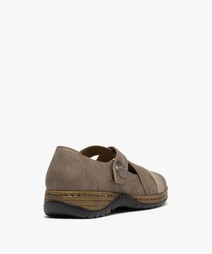 Ballerines confort à brides croisées fermeture scratch femme vue10 - SOFTRELAX - GEMO