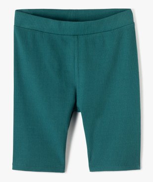 Legging fille court en maille côtelée à large ceinture élastiquée vue1 - GEMO (JUNIOR) - GEMO