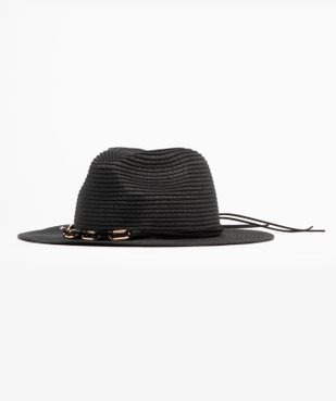 Chapeau de paille forme fedora femme vue1 - GEMO (ACCESS) - GEMO