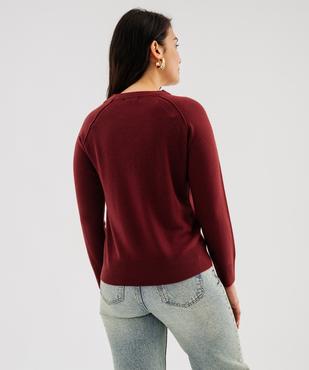 Pull col rond en maille fine femme vue3 - GEMO(FEMME PAP) - GEMO