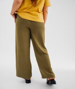Pantalon large et fluide en maille froissée femme grande taille vue3 - GEMO 4G GT - GEMO