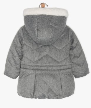 Parka bébé fille à doublure peluche et détails pailletés vue3 - Nikesneakers(BEBE DEBT) - Nikesneakers
